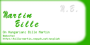 martin bille business card